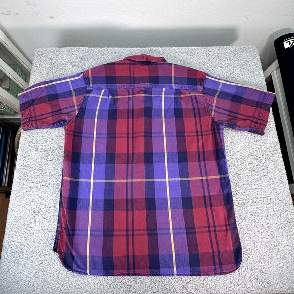 Vintage The North Face Seersucker Checked Short Sleeve Button Down Shirt Size M - Picture 3 of 7